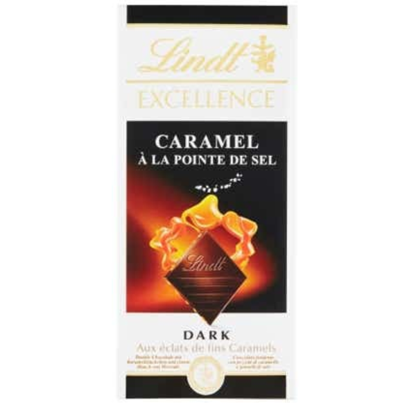 Lindt Hořká Excellence čokoláda s křupavými kousky karamelu a mořskou solí