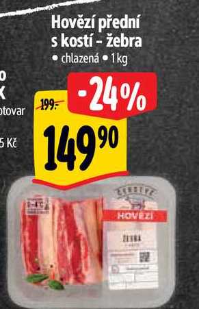   Hovězí přední s kostí - žebra 1 kg