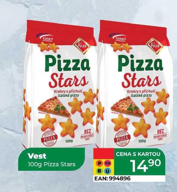 Vest 100g Pizza Stars  