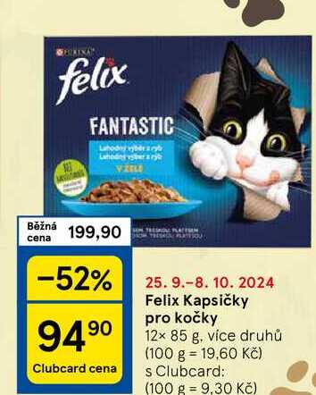 Felix Kapsičky pro kočk,y 12× 85 g