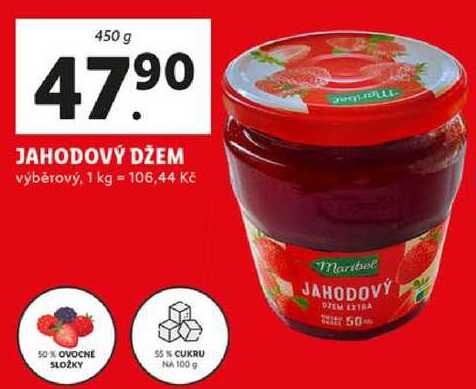 JAHODOVÝ DŽEM, 450 g