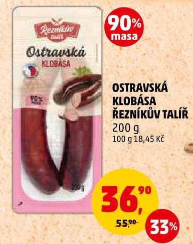 OSTRAVSKÁ KLOBÁSA ŘEZNÍKŮV TALÍŘ, 200 g 