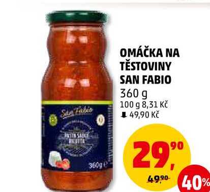 OMÁČKA NA TĚSTOVINY SAN FABIO, 360 g 