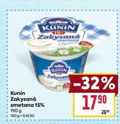 Kunín Zakysaná smetana 15% 190 g 