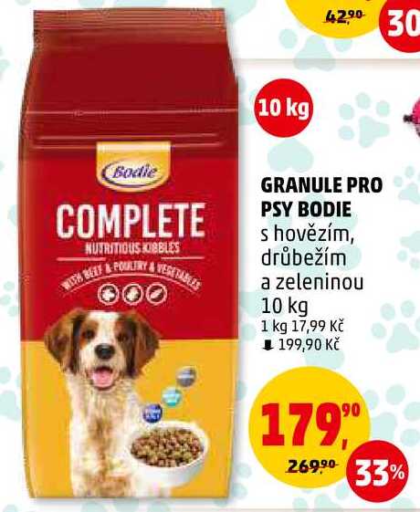 GRANULE PRO PSY BODIE s hovězím, 10 kg