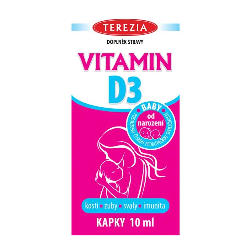 Terezia Vitamin D3 pro děti od 1. měsíce 400 IU, doplněk stravy, 10 ml