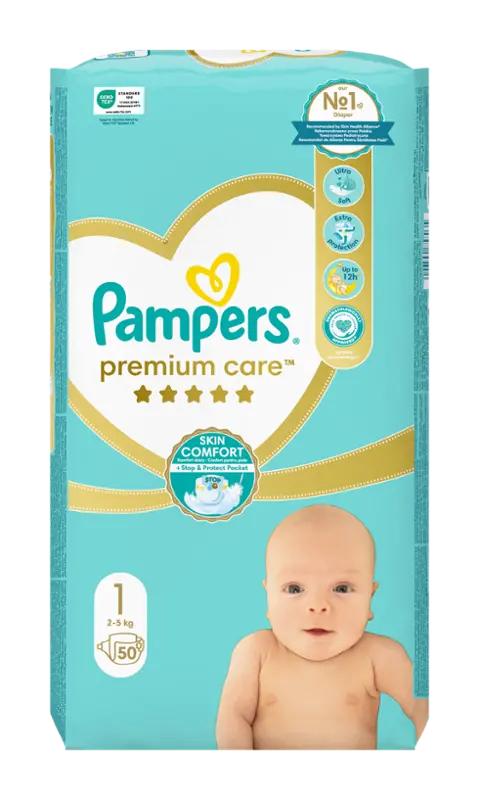 Pampers Plenky Premium Care 2 - 5 kg vel. 1, 50 ks