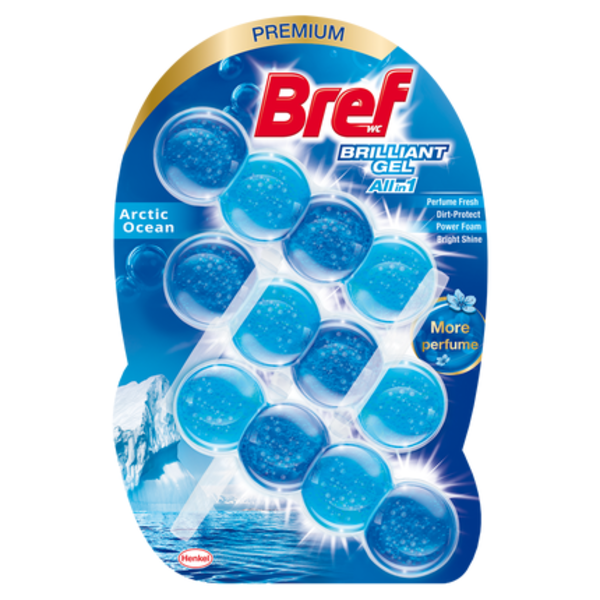 Bref Brilliant Gel Arctic Ocean gelový WC blok 3x42 g