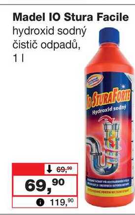 Madel IO Stura Facile hydroxid sodný čistič odpadů, 1l