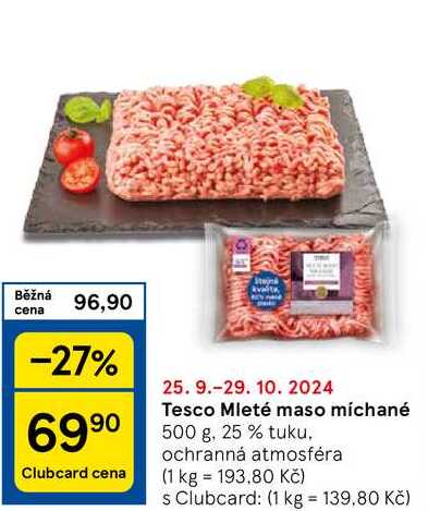 Tesco Mleté maso míchané, 500 g