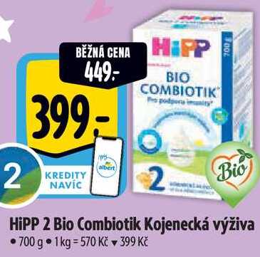 HiPP 2 Bio Combiotik Kojenecká výživa, 700 g 