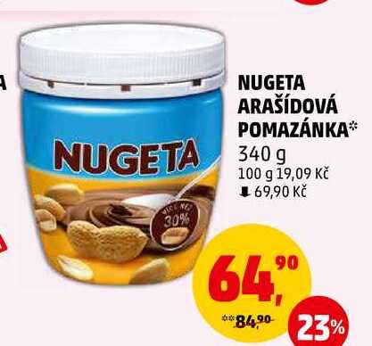 NUGETA ARAŠÍDOVÁ POMAZÁNKA, 340 g