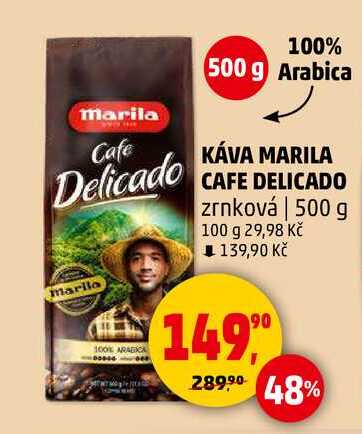 KÁVA MARILA CAFE DELICADO zrnková, 500 g 