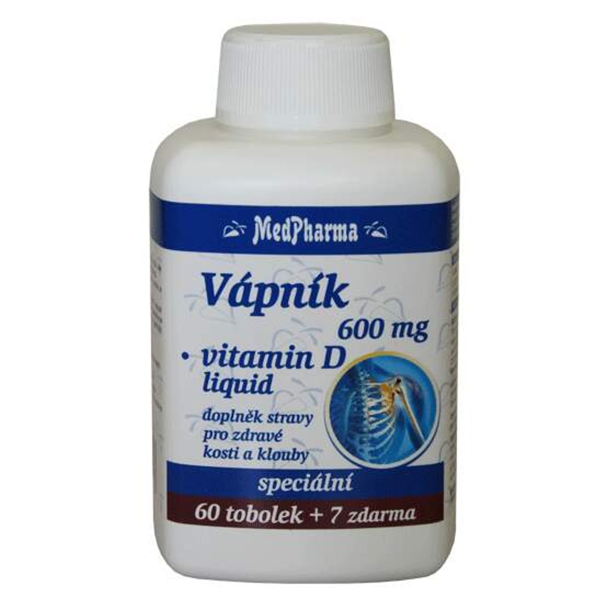 MedPharma Vápník 600mg+vit.D-liquid tob.67