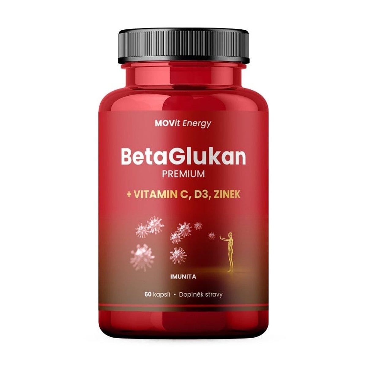 MOVit BetaGlukan 350 mg+Vitamín C+D3+Zinek cps.60