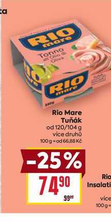 Rio Mare Tuňák od 120/104 g 