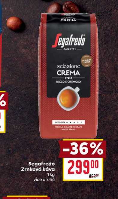 Segafredo Zrnková káva 1 kg 