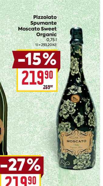 Pizzolato Spumante Moscato Sweet Organic 0,75l