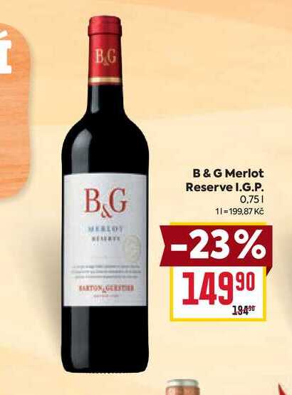 B & G Merlot Reserve I.G.P. 0,75l