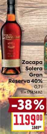 Zacapa Solera Gran Reserva 40% 0,7l