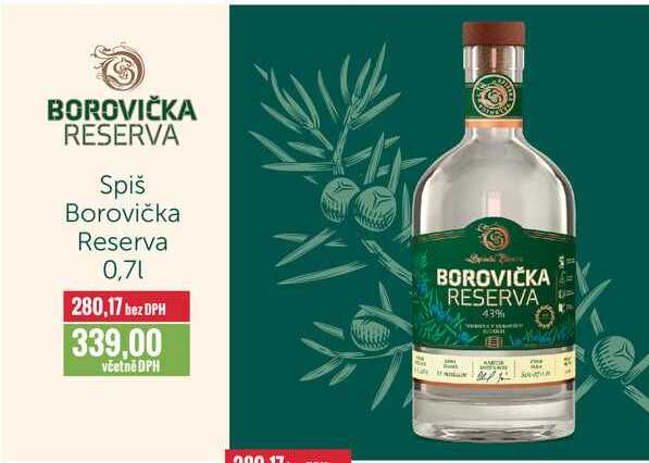 Spiš Borovička Reserva 0,7l