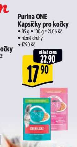   Purina ONE Kapsičky pro kočky • 85 g 