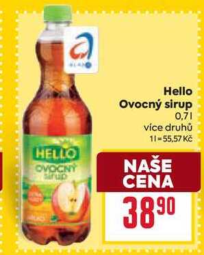 Hello Ovocný sirup 0,7l