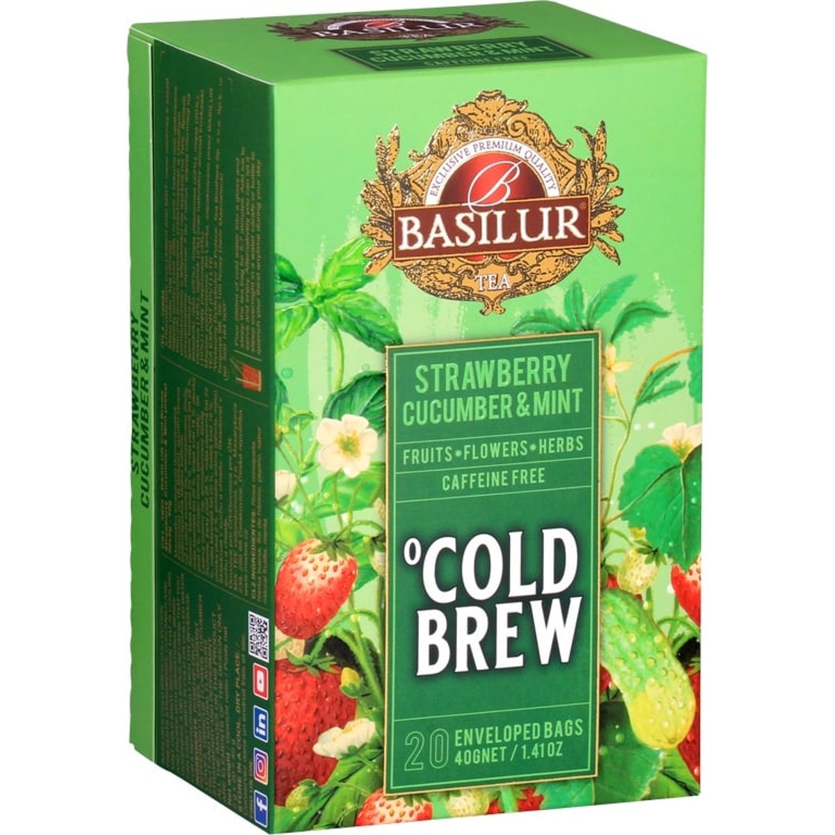 Basilur Cold Brew Strawberry, Cucumber & Mint