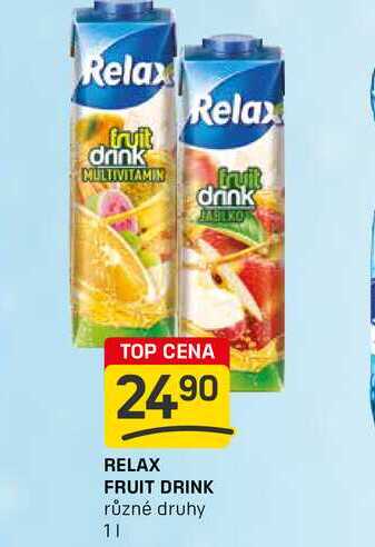 RELAX FRUIT DRINK různé druhy 1l