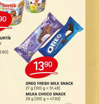 OREO FRESH MILK SNACK 27 g