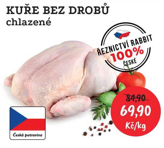 KUŘE BEZ DROBŮ chlazené 1kg  