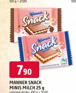 MANNER SNACK MINIS MILCH 25 g 