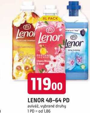 LENOR 48-64 PD aviváž, vybrané druhy 