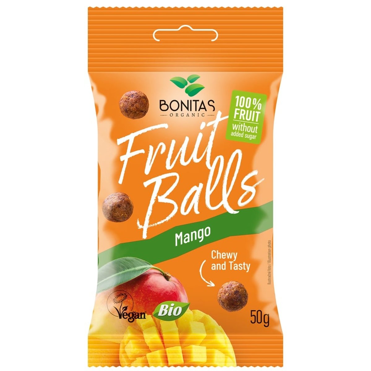 Bonitas BIO Fruit Balls ovocné sušené kuličky mangové