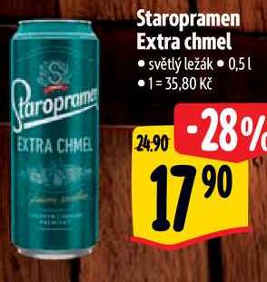 Staropramen Extra chmel, 0,5 l