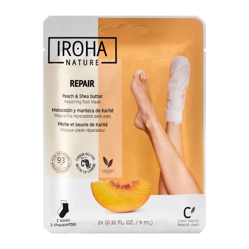 Iroha Maska na nohy Peach & Shea butter, 1 ks