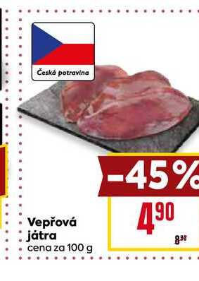 Vepřová játra cena za 100g