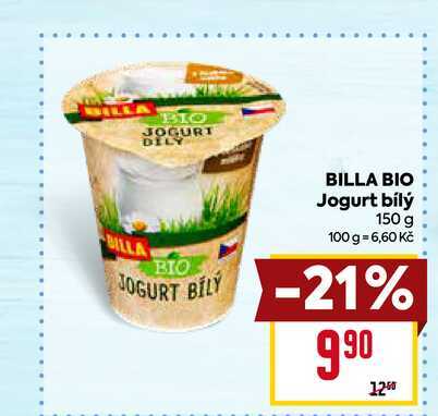 BILLA BIO Jogurt bílý 150 g 