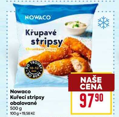 Nowaco Kuřecí stripsy obalované 500 g 