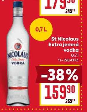 St Nicolaus Extra jemná vodka 0,7l 