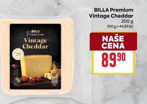 BILLA Premium Vintage Cheddar 200 g