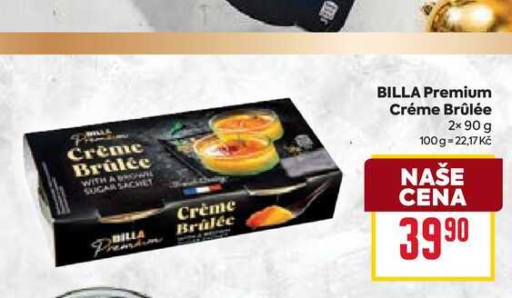 BILLA Premium Créme Brûlée 2x 90 g