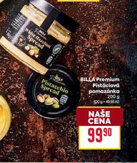 BILLA Premium Pistáciová pomazánka 200 g