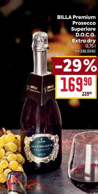 BILLA Premium Prosecco Superiore D.O.C.G. Extra dry 0,75l