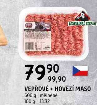 Vepřové + hovězí maso 600 g mělněné 