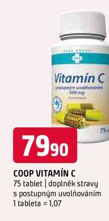 Coop Vitamín C 75 tablet doplněk stravy s postupným uvolňováním 