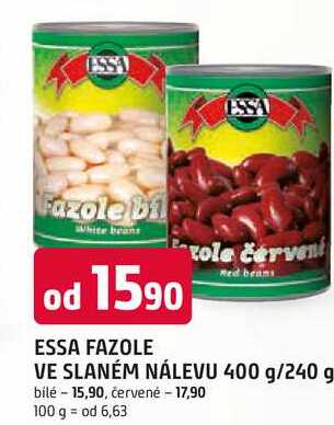 ESSA FAZOLE VE SLANÉM NÁLEVU 400 g/240 g 