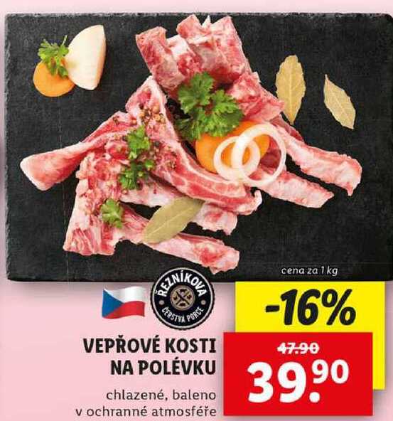 VEPŘOVÉ KOSTI NA POLÉVKU, cena za 1 kg