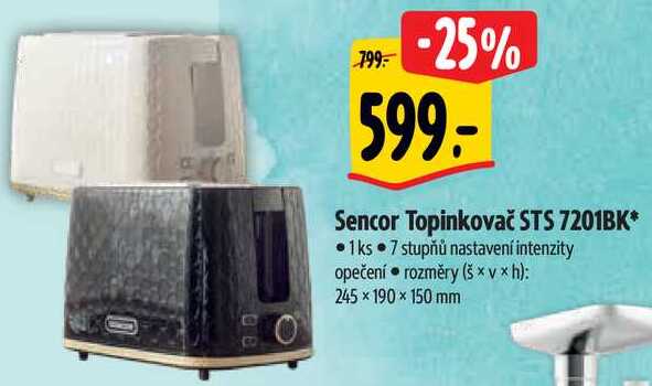 Sencor Topinkovač STS 7201BK