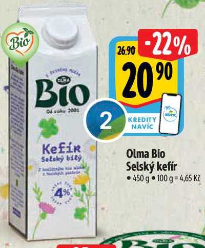 Olma Bio Selský kefír, 450 g 